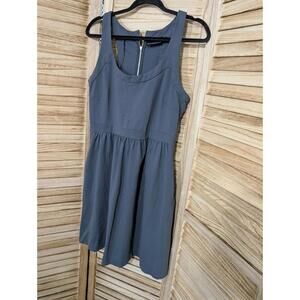 Cynthia Rowley Dark Gray Banded Neckline Sheath - Waist Day Dress Size L